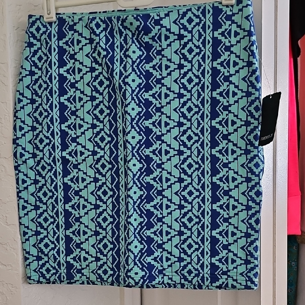 Forever 21 Aztec Mini Pencil Skirt